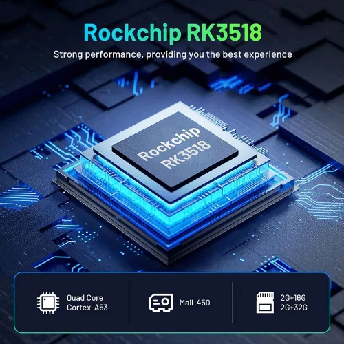 Vista 4 de Android 14,0 TV Box RK3518 Quad Core 2GB RAM 32GB ROM 4K, WiFi dual 6, BT5.0