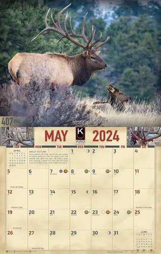 Vista 3 de The KING Company-Monster Calendars - Calendario de pared 2024 de la serie Signature de Monster Bucks & Bulls de 16 meses, tamaño XL, 14 x 22