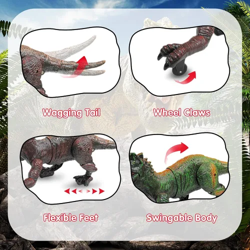 Vista 3 de Juguetes de dinosaurio a control remoto para niños de 3-5, 5-7, 8-12, 10-12, juguete electrónico RC T Rex Dino robot para niños, los mejores regalos