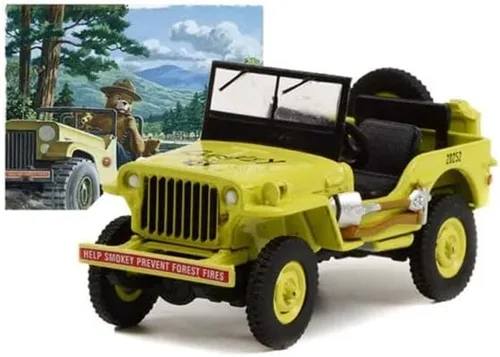 Vista 2 de 1942 Willys MB Jeep, verde - Greenlight 38020A/48-1/64 escala fundido a troquel modelo de coche de juguete