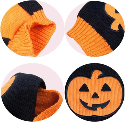 Vista 5 de Suéter con calabazas para perros BOBIBI, día festivo Halloween, ropa para mascotas, m