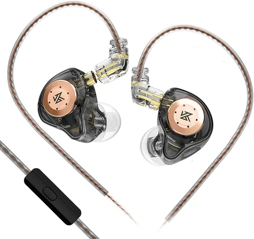 Vista 38 de KZ Castor - Auriculares intrauditivos, sonido de graves mejorado HiFi, IEMs aislantes de ruido ajustables, auriculares con cable de doble