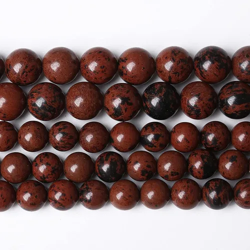 Vista 35 de 36 piezas de cuentas sueltas de espacio de jade de epidoto verde y rojo natural de 10 mm, cuentas redondas para hacer joyas DIY, collares, pulseras