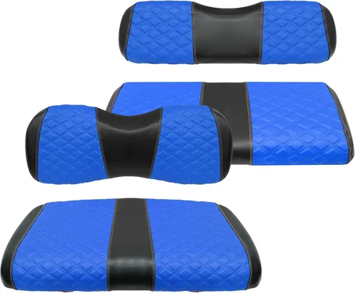 Vista 28 de Fundas de Asiento de Carrito de Golf Delanteras y Traseras Impermeables y Resistentes al Sol de Cuero Vinílico de Grado Marino Accesorios de Negro