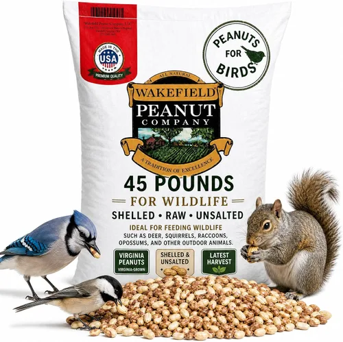 Vista 10 de Wakefield Virginia Peanuts - Cacahuetes de vida silvestre crudos de grado animal, 20 libras