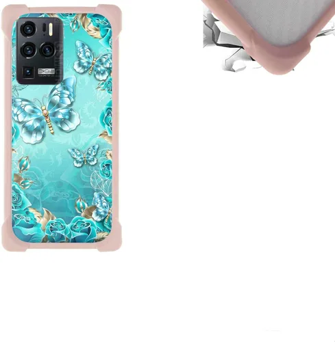 Vista 85 de jioeuinly Funda compatible con ZTE Blade X1 5G Phone Case PC Backplane + cubierta de silicona suave marco XSH