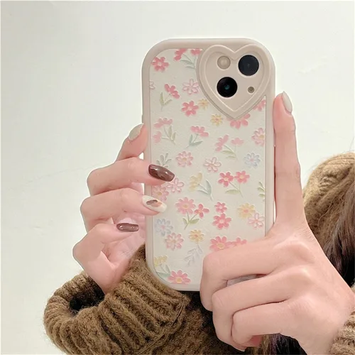 Vista 8 de Ownest Funda compatible con iPhone 13 Pro Max con bonito patrón floral de flores para mujeres y niñas, funda de silicona suave con protección
