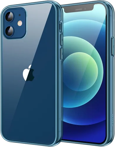 Vista 9 de JETech - Funda para iPhone 12/12 Pro de 6.1 pulgadas, cubierta para teléfono a prueba de golpes que no se pone amarilla, parte trasera transparente
