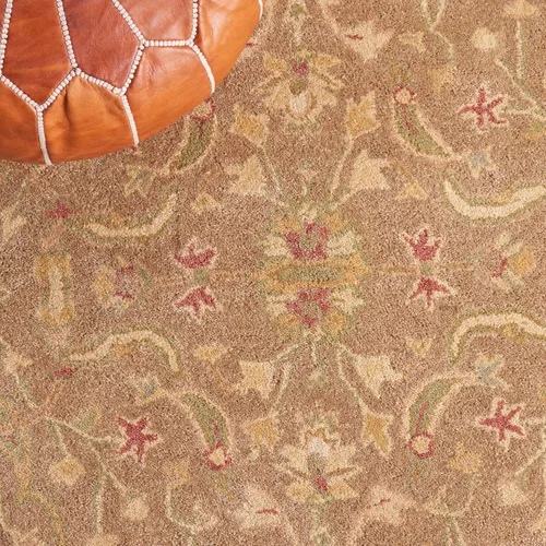 Vista 7 de SAFAVIEH Antiquity Collection AT311A - Alfombra decorativa de lana oriental tradicional hecha a mano, 2 x 3 pies, marrón y dorado