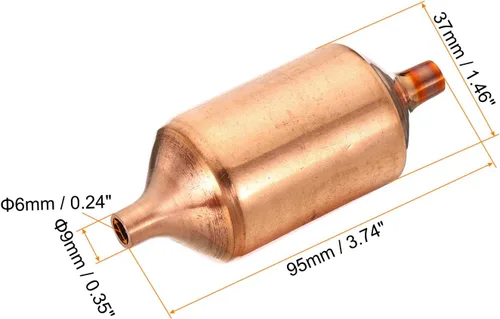 Vista 2 de PATIKIL Secador de filtro de aire acondicionado 1P, reemplazo de línea líquida de cobre puro para refrigerador de bomba de calor de CA, tono de cobre