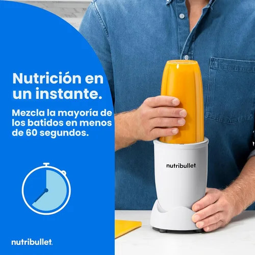 Vista 5 de NutriBullet® Pro Extractor de Nutrientes, 900W, Blanco Mate