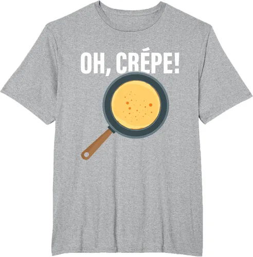 Vista 38 de Divertido juego de palabras "Oh, Crepe!" para crepes y pasteleros, Negro
