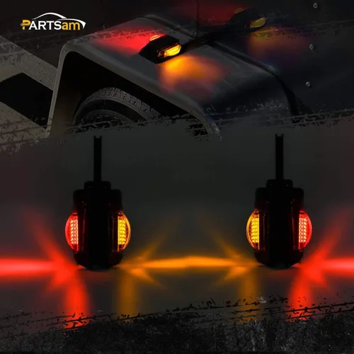 Vista 3 de Luz LED de defensa de trailer Set/2 - doble cara 4 pulgadas luces LED traseras 7diode