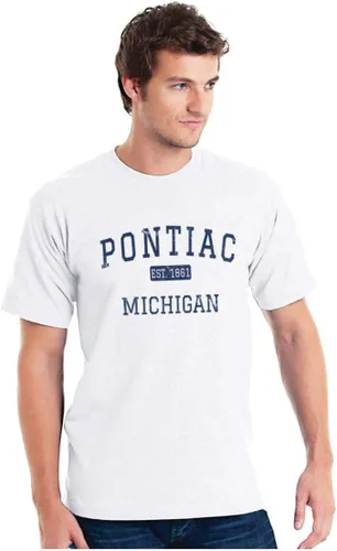Vista 2 de GreatCitees Pontiac Michigan Camiseta EST