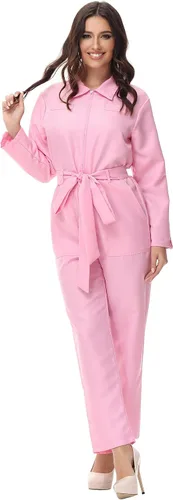 Vista 4 de Lehauya Womens Astronaut Costume Adult Astronaut Suit Flight Jumpsuit Cosplay Dress Up Costume