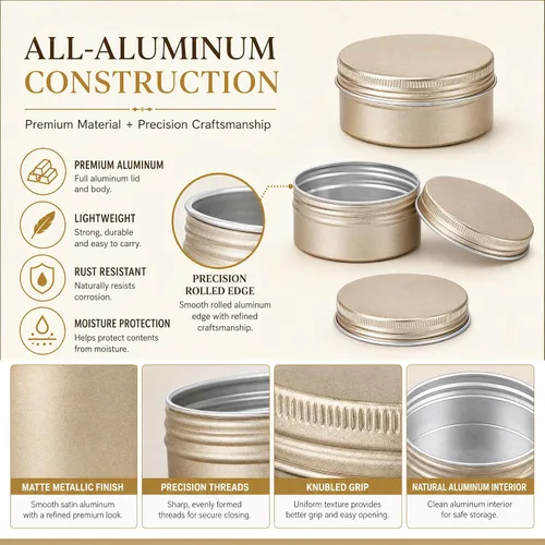 Vista 4 de Latas de aluminio con tapa de rosca champán de 3 oz (3.0 fl oz) con etiquetas, paquete de 24