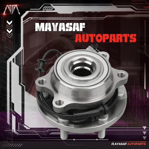 Vista 8 de 515065 [4WD/AWD solamente, 6 lengüetas, paquete de 2] Conjunto de cojinete de cubo de rueda delantera con ABS para Frontier/Xterra 2005-2015, 2