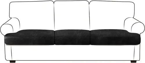 Vista 21 de ANARACHON Fundas de cojín de sofá con aspecto de cuero, juego de fundas de asiento de sofá, protector de muebles para sillón seccional, sofá biplaza