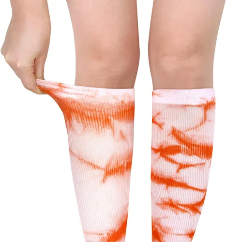 Vista 2 de Benefeet Sox Calcetines altos de poliéster para mujeres y niñas, calcetines largos de tubo unisex, suaves, acogedores, calcetines de pantorrilla