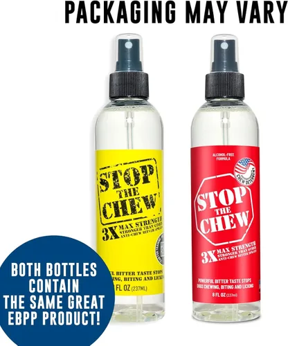 Vista 2 de Spray profesional anti mascadas para perros y cachorros, sin alcohol, disipador amargo más poderoso, 8 onzas