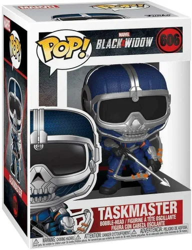Vista 4 de Taskmaster with Bow #606 Pop Marvel: Figura de vinilo de Black Widow (con protector de plástico EcoTEK para proteger la caja de exhibición)