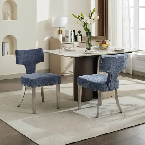Vista 18 de Set of 2 Counter Height Bar Stools with Farmhouse Linen Upholstery, Curved Backrest Dining Chairs with Hardwood Frame for Kitchen Counter, Table &