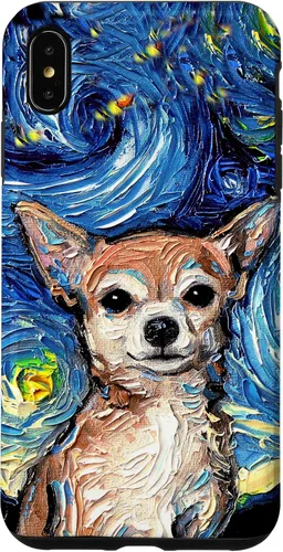 Vista 11 de Aja - Funda para iPhone 17, diseño de perro de noche estrellada, color marrón