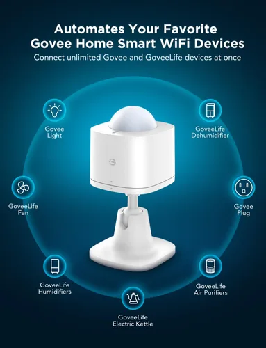 Vista 3 de GoveeLife Sensor de Movimiento, Control de Grupo para Dispositivos Ilimitados, Sensor de Contacto Mini Inalámbrico para Automatización de Hogar