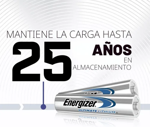 Vista 5 de Energizer Pilas AAA de litio Ultimate (4 unidades), baterías de litio triple A
