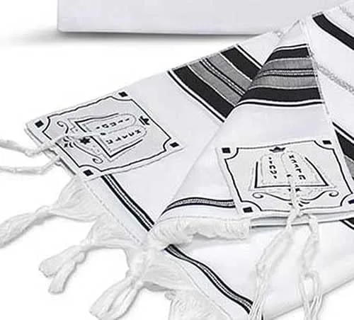 Vista 6 de Zion Judaica Tallit Chal de oración con bolsa de talit certificado Kosher Talis Gadol con certificado Tzitzit Israel Importación