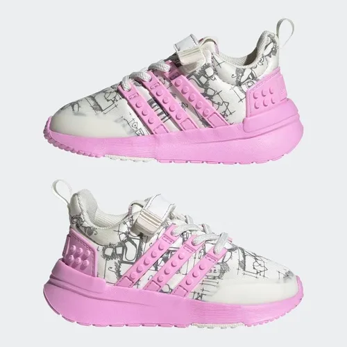 Vista 6 de adidas x Lego Racer TR - Zapatos para niños, color blanco, talla 9.5K, Blanco huesoLila BlissNegro núcleo