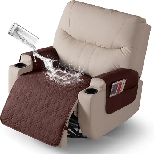 Vista 31 de VANSOFY - Fundas de asiento 100% impermeables para sillas reclinables, color azul, 22 pulgadas Azuree