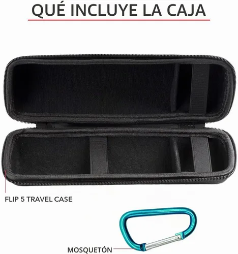 Vista 3 de HomEquip Funda rígida para altavoz portátil inalámbrico JBL Flip 6 impermeable (solo la funda)