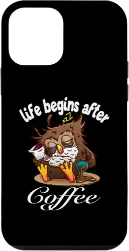 Vista 12 de iPhone 15 La vida divertida del búho de beber café comienza después del caso del café