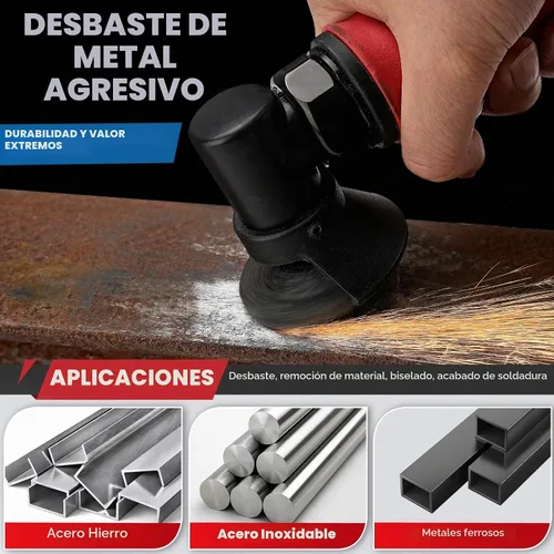Vista 3 de SI FANG Muela abrasiva de 2" para mini amoladora angular de aire de 2 pulgadas, paquete de 25 0.16 in Thick, Depressed Center Aggressive Grinding