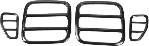 Vista 8 de Hoolcar Cubiertas de lámpara de luz trasera de ABS, protector de luz trasera para Jeep Renegade 2016-2021, Negro