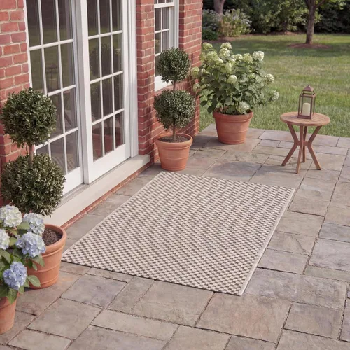 Vista 51 de SAFAVIEH Alfombra Lavable para Exteriores Colección Courtyard - 2'3" x 5', Azul Aqua y Gris, No Desprende Pelusa y Fácil Limpieza, Ideal para Patio