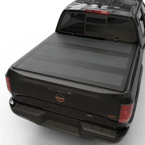 Vista 12 de Cubrecapotas rígida plegable para caja de camioneta compatible con Nissan Frontier 2005-2026, cama de 5 pies (60")