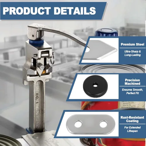 Vista 4 de Kit de cuchillas y engranajes KT1100 compatible con el abrelatas comercial