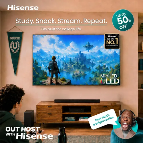 Vista 2 de Hisense Serie A4 32A4HNR - Smart Roku TV HD 720p de 32 pulgadas con compatibilidad Alexa - Audio Dolby, diseño de bisel delgado, Asistente de Google