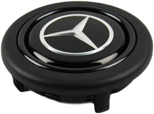 Vista 18 de Q1-TECH, botón redondo JDM universal para volantes aftermarket de 6 pernos con abertura de dos pulgadas 2" para botón de bocina (AUD-BK)