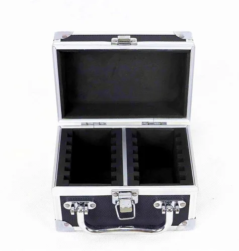 Vista 2 de Ursae Minoris Elite - Caja de aluminio negra para 12 portamonedas de estilo certificado o certificado NGC, PCGS, ANACS, Elite, Lighthouse, BCW Negro