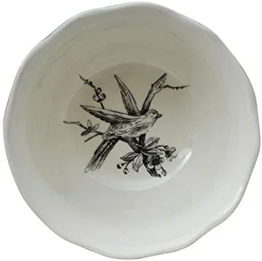 Vista 3 de Misc Juego de vajilla negra de 16 piezas de porcelana floral