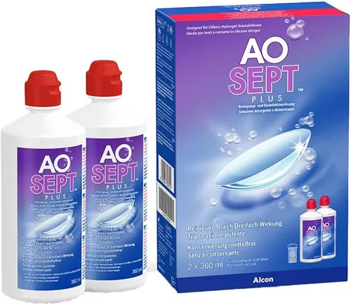 Vista 4 de Aosept Solución para lentes de contacto Plus Paquete de 3 meses (2 x 12.2 fl oz)