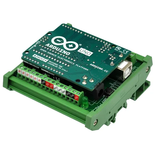 Vista 7 de Electronics-Salon módulo adaptador de terminal de tornillos en bloque, para montaje en riel DIN, para Arduino UNO-2560 R3.