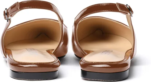 Vista 4 de Women's Slingback Office Patent Pointed Toe Flats Sandals Casual Dress Shoes