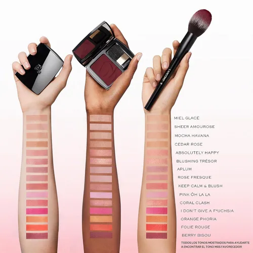 Vista 4 de Lancôme Blush Subtil Blush - Polvo de maquillaje sedoso sin aceite - Rubor facial de larga duración Ultra-Fine Silky Powder Blush for Seamless