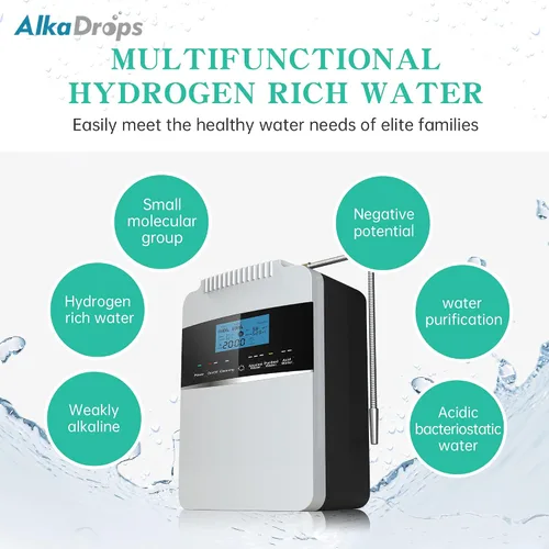Vista 3 de Máquina purificadora de agua ionizador de agua ORP+500 a -800 PH 2.5-11.2 Ácido alcalino Agua El mejor sistema de filtración de agua alcalina