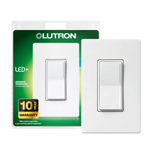 Vista 7 de Lutron Sunnata Interruptor accesorio de encendido/apagado, solo para uso con reguladores LED+ Sunnata, ST-AS-BL, Negro