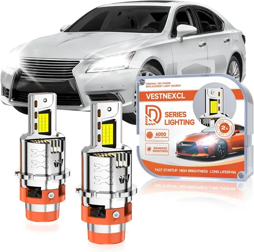 Vista 10 de Bombillas HID D1S aptas para Cadillac 2007-2014 Escalade Escalade ESV Escalade EXT 30000LM 6000K blanco, 30 chips de doble cara, reemplazo de luz